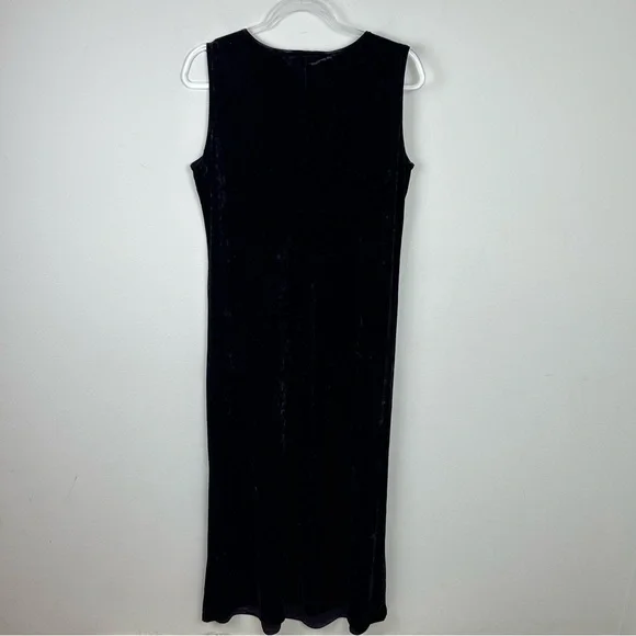 Vintage Dressing Clio Witchy Gothic deep purple tank purple velvet maxi dress M - Picture 9 of 10